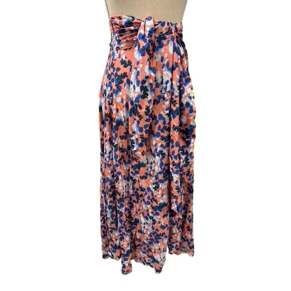 NWT!!! Hawaiin Skirt Wrap Pink W/ Blue Floral, Tropical Fairy, Colorful, Flowing - Picture 1 of 11
